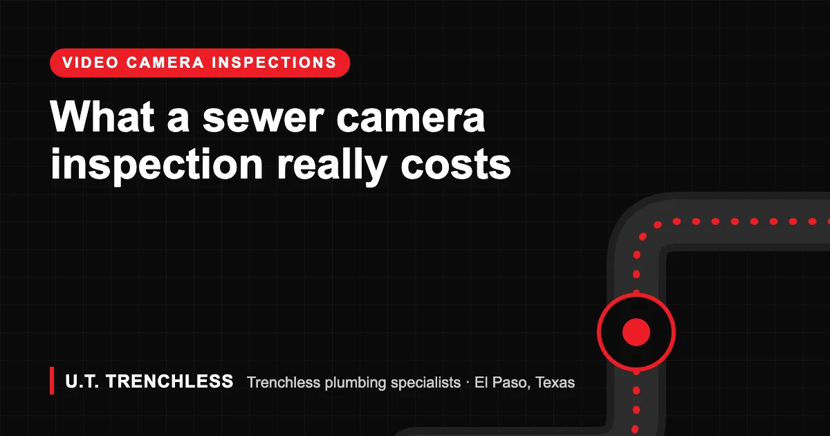 Camera inspection cost guide from U.T. Trenchless, trenchless plumbers in El Paso, Texas