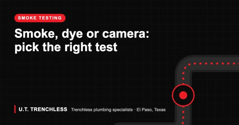 Camera inspection guide from U.T. Trenchless, trenchless plumbers in El Paso, Texas