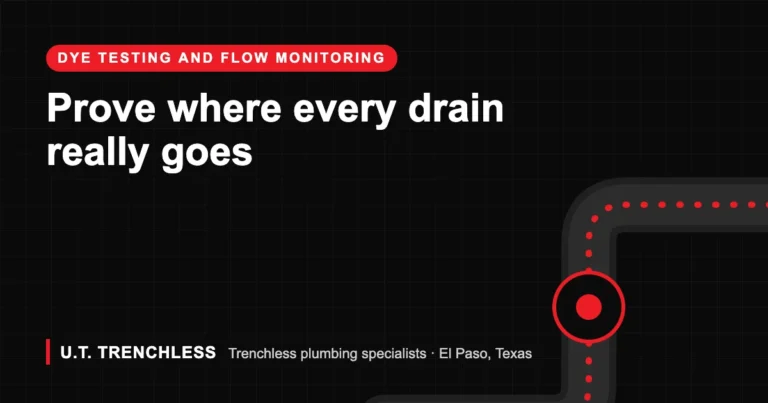 Dye testing guide from U.T. Trenchless, trenchless plumbers in El Paso, Texas