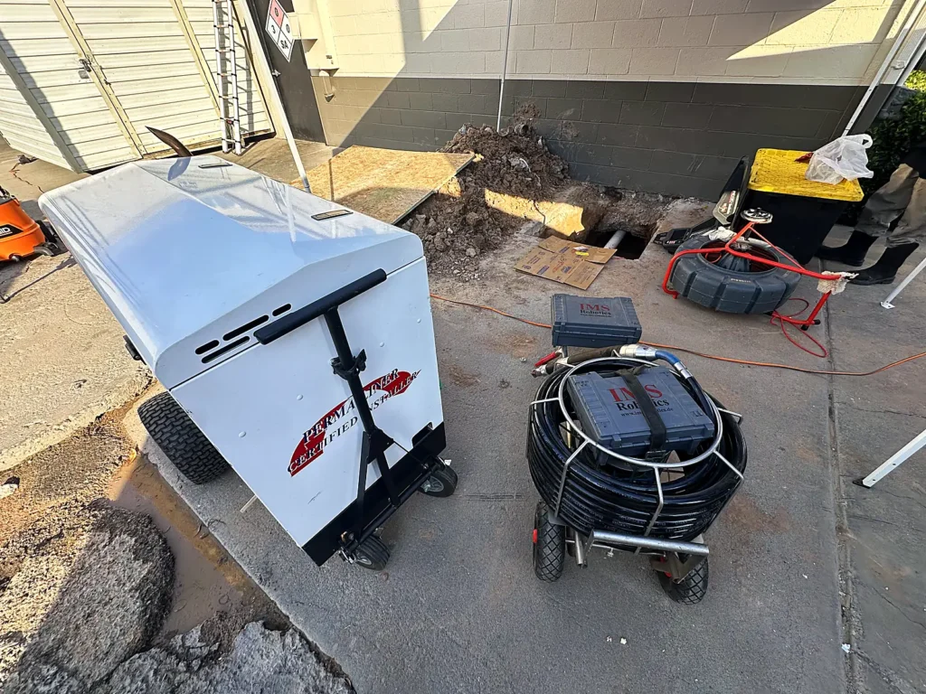 Hydro jetting and sewer camera equipment used in our drain maintenance programs in El Paso