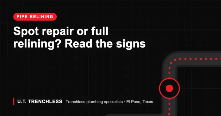 Pipe relining guide from U.T. Trenchless, trenchless plumbers in El Paso, Texas