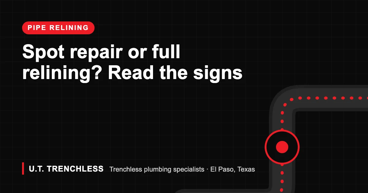 Pipe relining guide from U.T. Trenchless, trenchless plumbers in El Paso, Texas