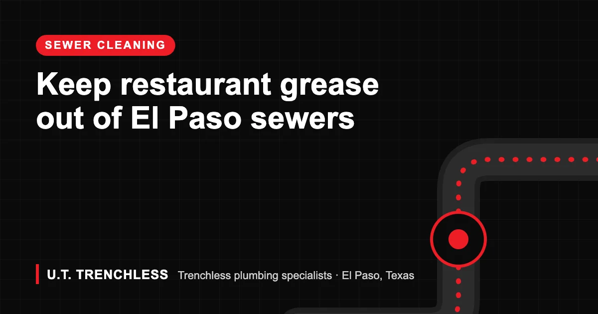 How Can Restaurants Prevent Grease Related Sewer Backups in El Paso? 1 Sewer backups guide from U.T. Trenchless, trenchless plumbers in El Paso, Texas