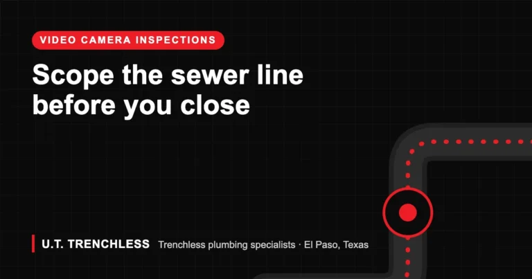 Sewer scope guide from U.T. Trenchless, trenchless plumbers in El Paso, Texas